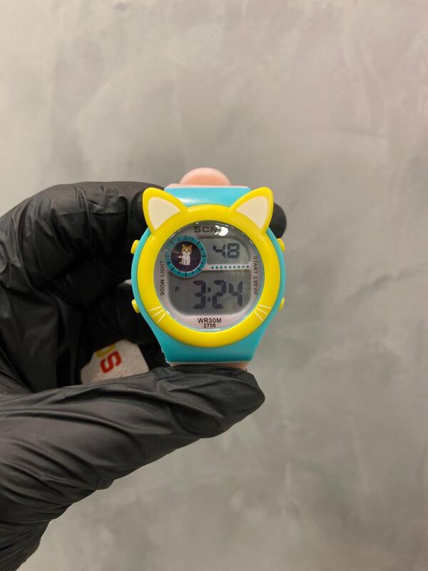 Relogio Infantil Digital Amarelo